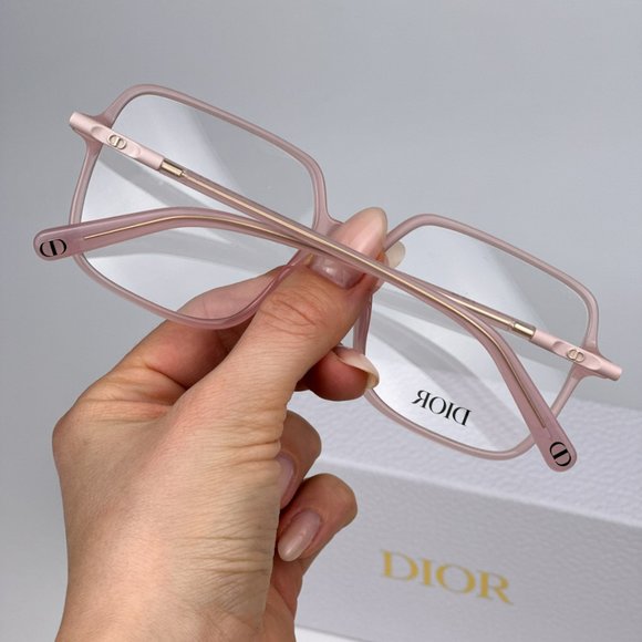Dior MINI CD O S2I 4000 BRAND NEW Eyeglasses Pink Nude Women Square - Picture 3 of 16